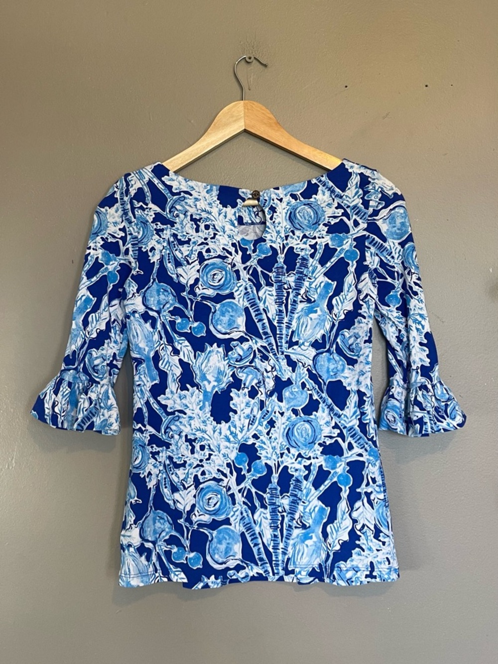 Lilly Pulitzer Waverly Ruffle Top - Picture 2 of 4